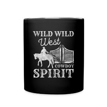 Cowboy shérif Vintage Costumé Soirée - Mug uni - noir - Devant