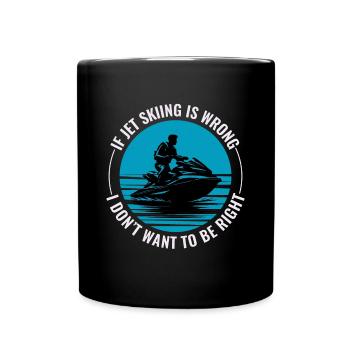 Jetski Wassersport Speed Abenteuer Ocean Ride - Tasse einfarbig - Schwarz - Vorne