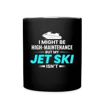 Jet Ski Lover Fun Watersports Enthusiast Ocean - Full Colour Mug - black - Front
