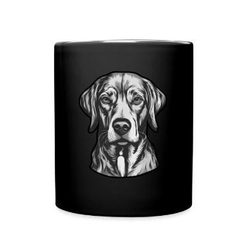 Promenade de chien Cher amoureux des chiens - Mug uni - noir - Devant