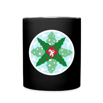 motif de noël - Mug uni - noir - Devant