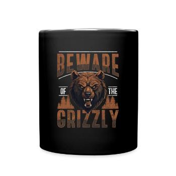 Rugissement du danger de l’ours - Mug uni - noir - Devant