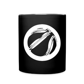Basketball Ball Skizze - Tasse einfarbig - Schwarz - Vorne