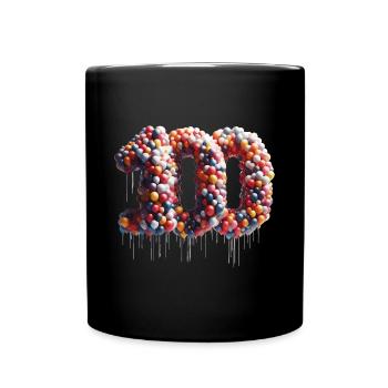 100 Years Balloons Birthday Gift - Full Colour Mug - black - Front
