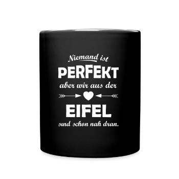 Zuhause in der Eifel - Tasse einfarbig - Schwarz - Vorne