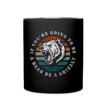 Bear Fur Hibernation Hunting - Full Colour Mug - black - Front