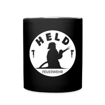 Firefighter Heroes Symbol Firefighter Logo Emblem - Full Colour Mug - black - Front