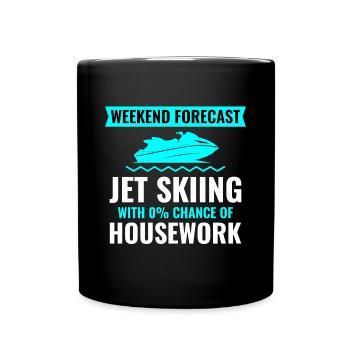 Jet Skiing Weekend Getaway - Full Colour Mug - black - Front