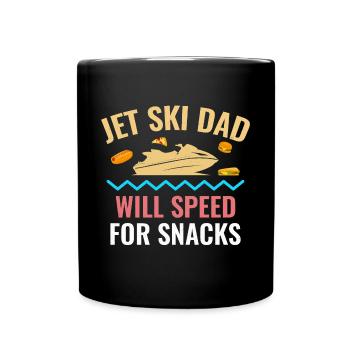 Jet Ski Dad – Will Speed for Snacks - Full Colour Mug - black - Front