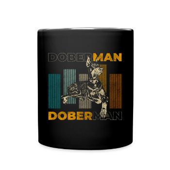 Kampfhund Haustier - Tasse einfarbig - Schwarz - Vorne