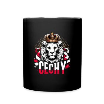 Cechy Bohême République tchèque Lion drapeau cadeau - Mug uni - noir - Devant