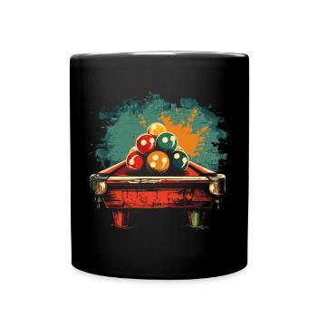Billiard Comic Style - Full Colour Mug - black - Front