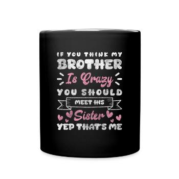 Frères et sœurs, amour, progéniture : s’occuper des enfants - Mug uni - noir - Devant