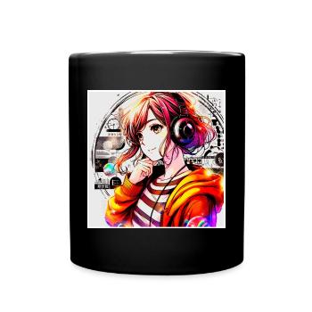 Poster fille manga Yume - Mug uni - noir - Devant