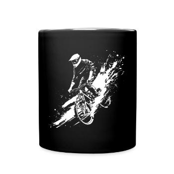 Mountain bike cyclists - Full Colour Mug - black - Front
