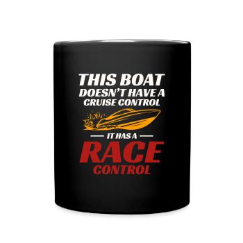 Speedboat Racing for Drivers and Powerboat Fans - Full Colour Mug - black - Front