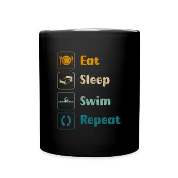 Natation Brasse - Mug uni - noir - Devant