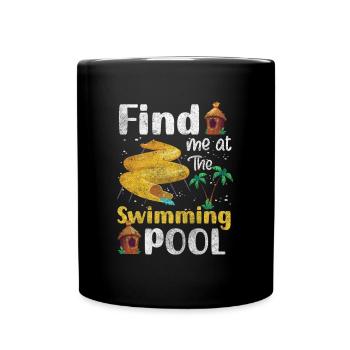Schwimmer Wassersport Kraft Schwimmlehrer - Tasse einfarbig - Schwarz - Vorne