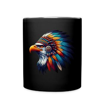 Aigle amérindien Peaux rouges américaines - Mug uni - noir - Devant