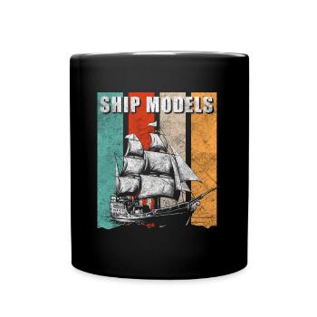 Ship Model Builder RC Ship Skipper - Full Colour Mug - black - Front