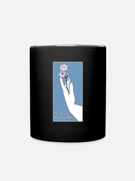 You are beautiful - Full Colour Mug - black