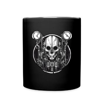 Music Trance Vinyl Robotics - Full Colour Mug - black - Front