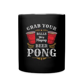 Pong Trinkspiel Gewinner Schnaps - Tasse einfarbig - Schwarz - Vorne