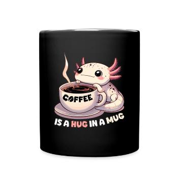 Axolotl Coffee Hug Mug Gift - Full Colour Mug - black - Front