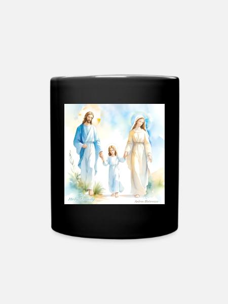Portrait religieux de la Sainte Famille - La Sainte Famille - Mug uni - noir