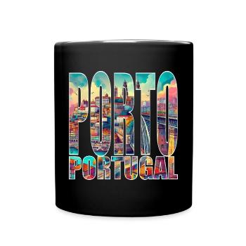 Porto Portugal - Mug uni - noir - Devant