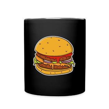 Image colorée d’un pain à hamburger. - Mug uni - noir - Devant