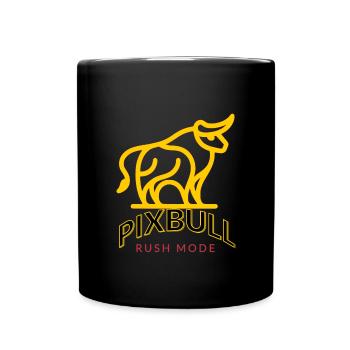 PIXBULL - Gaming & Streetwear Bull - Full Colour Mug - black - Front