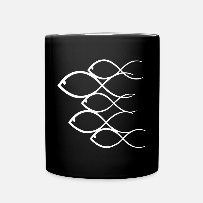 Schwarm Weißfische - Tasse einfarbig - Schwarz