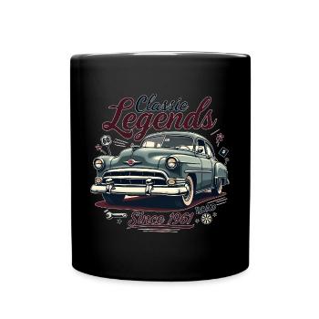 Classic Car Legends – Retro-Vintage Style - Full Colour Mug - black - Front