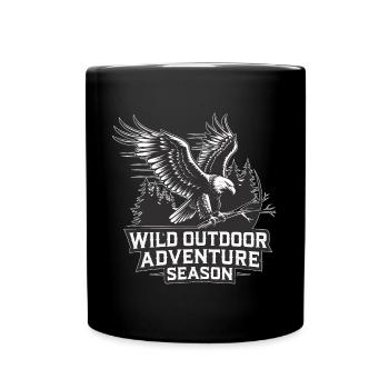 Saison d’aventure sauvage en plein air : Découvrez la nature - Mug uni - noir - Devant