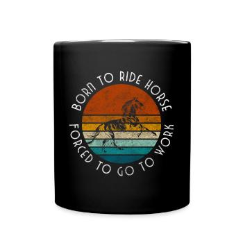 Cheval Amour équestre - Mug uni - noir - Devant