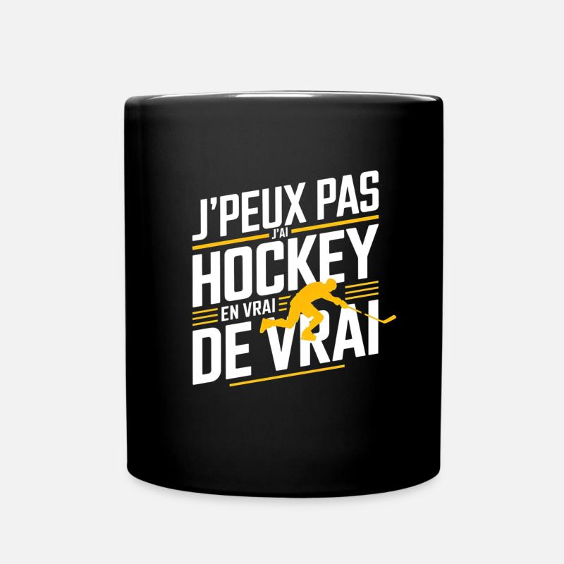 J peux pas j ai hockey - Mug uni - noir
