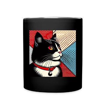 Kat 1 3 - Tasse einfarbig - Schwarz - Vorne
