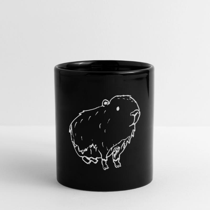 Abstract Kapybara white Full Colour Mug