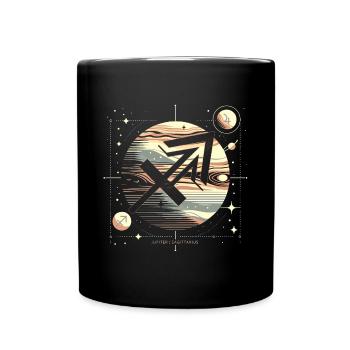 Jupiter & Sagittarius - Vintage astrology Art - Full Colour Mug - black - Front