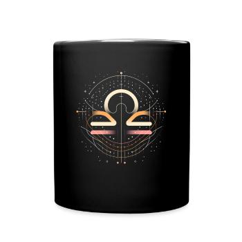 Modern Libra Constellation - Astrology Design - Full Colour Mug - black - Front