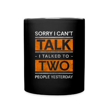 Introvert Human Alone - Full Colour Mug - black - Front