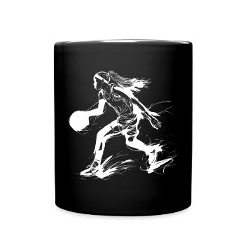 Basketballerin - Tasse einfarbig - Schwarz - Vorne