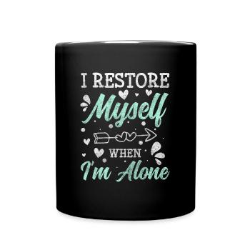 Introvert Geek Humor Single - Full Colour Mug - black - Front