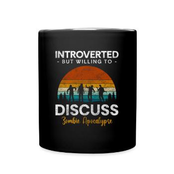 Introvert Human Alone Single - Full Colour Mug - black - Front
