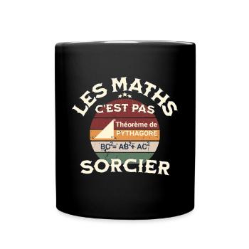 Les maths c est pas sorcier Copy - Mug uni - noir - Devant