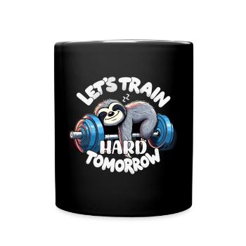 Entraînement du matin paresseux drôle de gym cadeau - Mug uni - noir - Devant