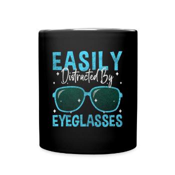 Aide visuelle, Ophtalmologiste, Optométrie - Mug uni - noir - Devant
