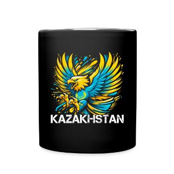 Kazakhstan Eagle Flag Flag Cool Gift - Full Colour Mug - black - Front