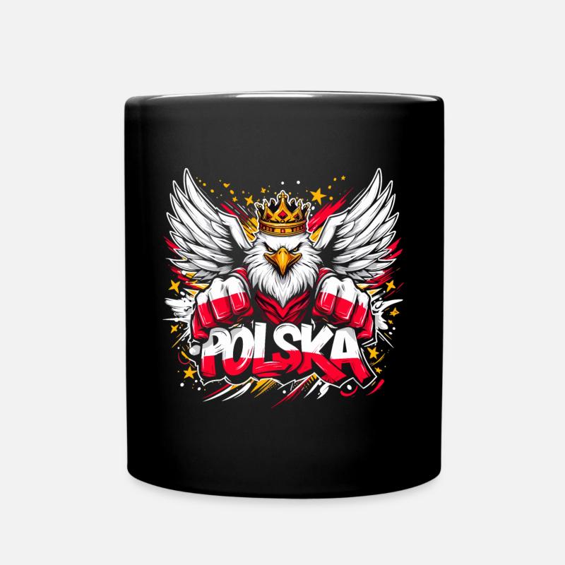 Polska Poland Eagle Superhero Flag Gift - Full Colour Mug - black